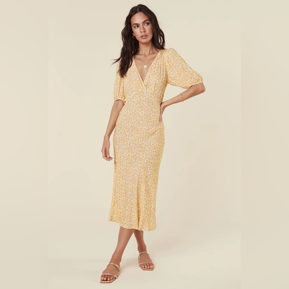 Mossy Bias-Cut Midi Dress